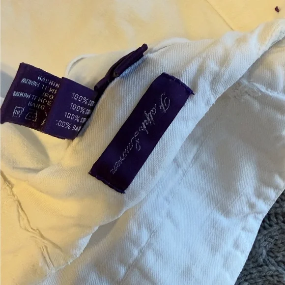 Ralph Lauren Purple Label Men’s white wide leg chino